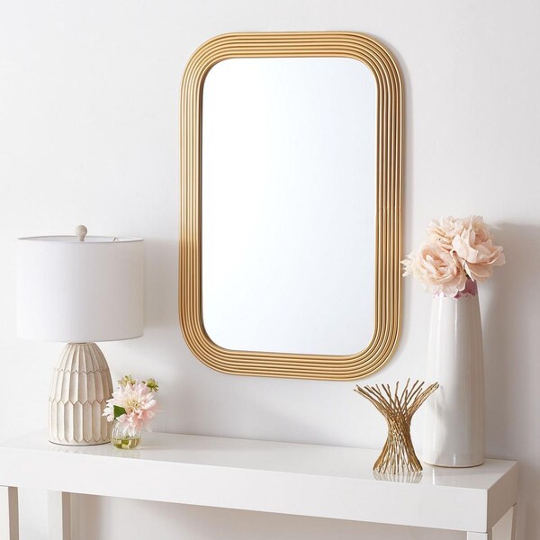 Safavieh 0.8 x 24.3 x 36 in. Ahna Brass Mirror MRR2003C - main